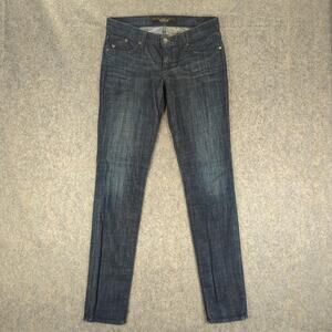 Rock & Republic Jeans Womens 28 Blue Berlin Skinny Rhinestone Crown Pockets